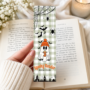Spooky Reader Book Club � sapkás szellem könyvjelző - könyv & zene - könyvjelző - Meska.hu