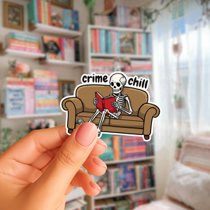 Crime chill � kanapén olvasó csontváz matrica (3 db-os szett) - Meska.hu