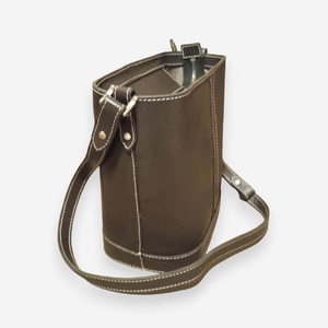 Sötétbarna bőr vödörtáska - táska & tok - kézitáska & válltáska - válltáska - Meska.hu