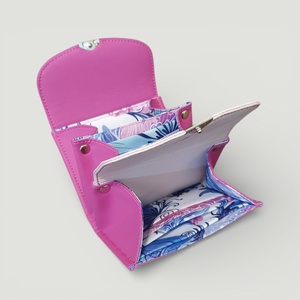 Pink-gyöngyház rózsaszín textilbőr pénztárca - táska & tok - pénztárca & más tok - pénztárca - női pénztárca - Meska.hu