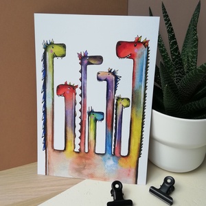 Hétfejű sárkány print - otthon & életmód - dekoráció - kép & falikép - kép & falikép - Meska.hu