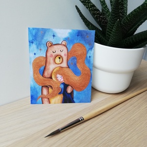 Ölelő maci print, Otthon & Lakás, Művészi nyomat, Kép & Falikép, Dekoráció, Festészet, Fotó, grafika, rajz, illusztráció, Meska