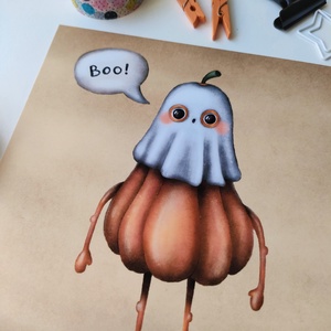 BOO! print - otthon & életmód - dekoráció - halloween - halloweeni dekoráció - Meska.hu