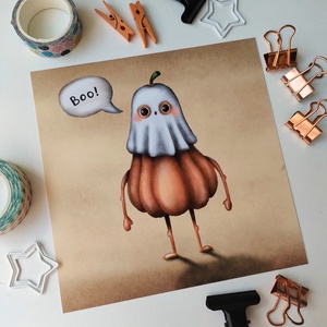 BOO! print - otthon & életmód - dekoráció - halloween - halloweeni dekoráció - Meska.hu