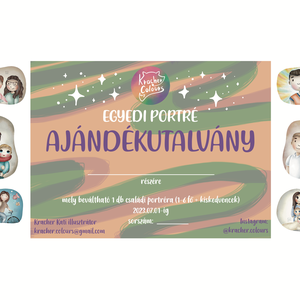 Ajándékutalvány - Egyedi portré fotó alapján  - művészet - portré & karikatúra - portré - Meska.hu