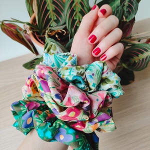 Scrunchie hajgumi rózsaszín  - ruha & divat - hajdísz & hajcsat - hajgumi - Meska.hu