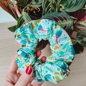 Scrunchie hajgumi kék, Ruha & Divat, Hajdísz & Hajcsat, Hajgumi, Varrás, Fotó, grafika, rajz, illusztráció, MESKA