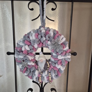 Karácsonyi ajtódísz színes manó - karácsony - karácsonyi lakásdekoráció - karácsonyi ajtódíszek - Meska.hu