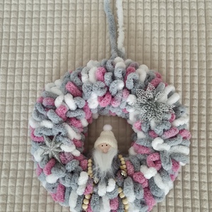 Karácsonyi ajtódísz színes manó - karácsony - karácsonyi lakásdekoráció - karácsonyi ajtódíszek - Meska.hu