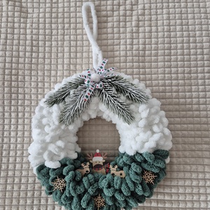 Karácsonyi ajtódísz rénszarvasok - karácsony - karácsonyi lakásdekoráció - karácsonyi ajtódíszek - Meska.hu