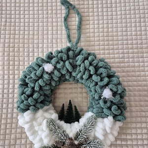 Karácsonyi ajtódísz fenyőfás - karácsony - karácsonyi lakásdekoráció - karácsonyi ajtódíszek - Meska.hu