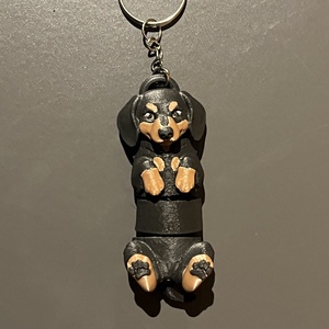 Flexi Tacskó (Dachshund) kulcstartó  - táska & tok - kulcstartó & táskadísz - kulcstartó - Meska.hu