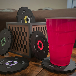 Minecraft zenei korong alátétek - Meska.hu