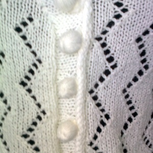 Fehér csipke kötött kardigán -  - Meska.hu