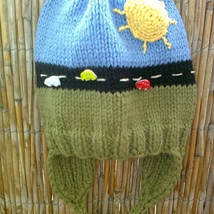 Autós sapi kézzel kötve, Ruha & Divat, Sál, Sapka, Kendő, Sapka, Kötés, Horgolás, MESKA