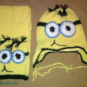 Gru szett minion , Baba - mama, Babaruházat, Babasapka, Horgolás, Kötés, MESKA
