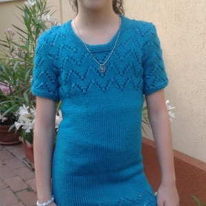 Kézzel kötött kislány ruha, tunika -  - Meska.hu