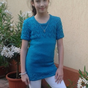 Kézzel kötött kislány ruha, tunika -  - Meska.hu