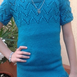 Kézzel kötött kislány ruha, tunika -  - Meska.hu