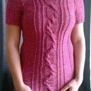 Kézzel kötött ruha rózsaszín -  - Meska.hu