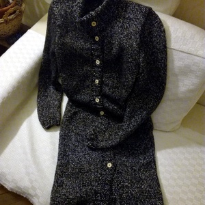 Fekete, arany, ezust kardigan, Ruha & Divat, Női ruha, Kardigánok, Kötés, MESKA