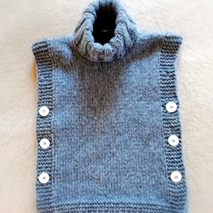 Kézzel kötött gyerek poncsó - ruha & divat - gyerekruha - pulóver - Meska.hu