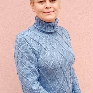 Kézzel kötött unisex gyapjú pulóver  - ruha & divat - férfi ruha - férfi pulóver - Meska.hu