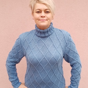 Kézzel kötött unisex gyapjú pulóver  - ruha & divat - férfi ruha - férfi pulóver - Meska.hu