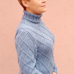 Kézzel kötött unisex gyapjú pulóver  - ruha & divat - férfi ruha - férfi pulóver - Meska.hu