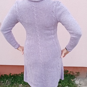 Kézzel kötött ruha lila.  - ruha & divat - női ruha - ruha - Meska.hu