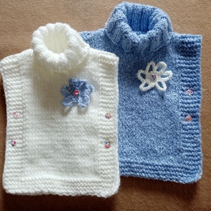 Kézzel kötött gyerek poncsó - ruha & divat - gyerekruha - pulóver - Meska.hu