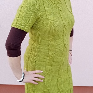 Tunika, zöld. Kézzel kötött.  - ruha & divat - női ruha - tunika - Meska.hu