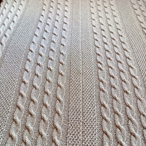 Kézzel kötött ágytakaró beige színben  - otthon & életmód - lakástextil - párna & párnahuzat - Meska.hu
