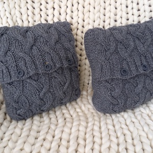 Kézzel kötött párna huzat  - Meska.hu