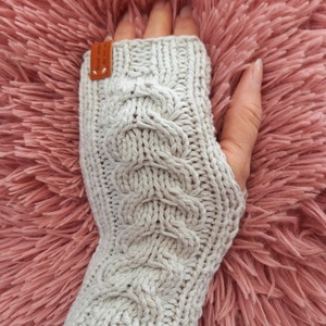 Kézzel kötött ujjatlan kesztyű, Ruha & Divat, Sál, Sapka, Kendő, Kesztyű, Kötés, MESKA
