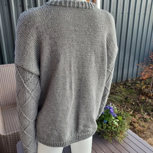 Kézzel kötött férfi gyapjú pulóver  - ruha & divat - férfi ruha - férfi pulóver - Meska.hu