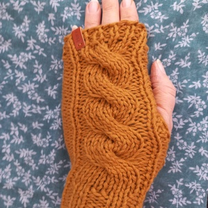 Okker Sárga  női szett sapka, Csősál, kézmelegítő  - ruha & divat - sál, sapka, kendő - vállkendő - Meska.hu