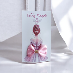 Nőnapi képeslap, hajcsattal - esküvő - emlék & ajándék - album & fotóalbum - Meska.hu