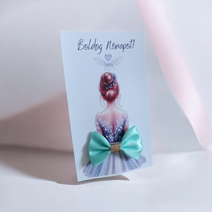 Nőnapi képeslap, hajcsattal - esküvő - emlék & ajándék - album & fotóalbum - Meska.hu