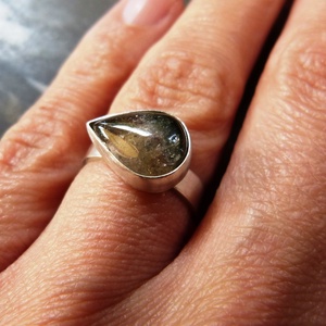 Dinnye turmalin ezüst gyűrű  -  - Meska.hu