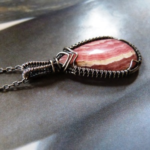 Rodokrozit ezüst nyaklánc  -  - Meska.hu