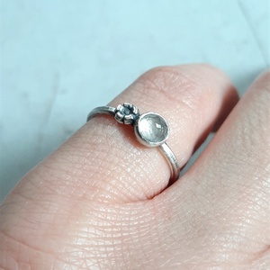 Rózsakvarc ezüst gyűrű  - ékszer - gyűrű - szoliter gyűrű - Meska.hu
