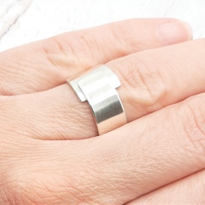 Szatén ezüst gyűrű  - ékszer - gyűrű - fonódó gyűrű - Meska.hu