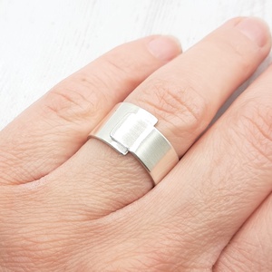Szatén ezüst gyűrű  - ékszer - gyűrű - fonódó gyűrű - Meska.hu