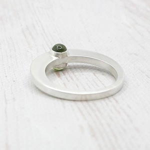 Dupla köves peridot ezüst gyűrű  - ékszer - gyűrű - statement gyűrű - Meska.hu