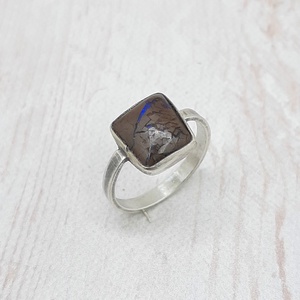 Ausztrál builder opál ezüst gyűrű  - ékszer - gyűrű - szoliter gyűrű - Meska.hu