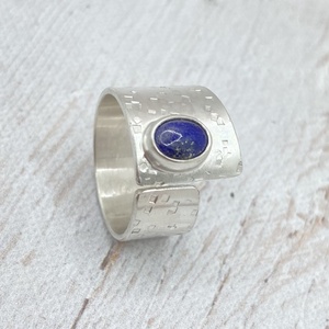 Lápisz lazuli ezüst gyűrű  - ékszer - gyűrű - statement gyűrű - Meska.hu