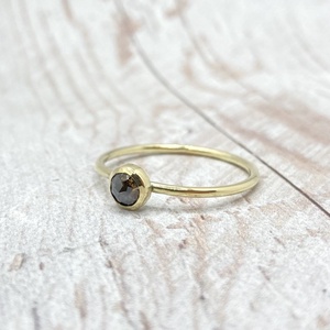 Arany gyűrű barna gyémánttal (14K) - ékszer - gyűrű - szoliter gyűrű - Meska.hu