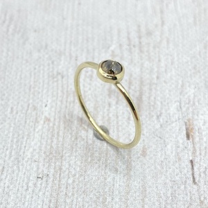 Arany gyűrű barna gyémánttal (14K) - ékszer - gyűrű - szoliter gyűrű - Meska.hu