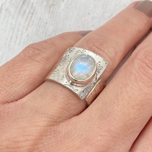 Holdkő ezüst gyűrű  - ékszer - gyűrű - szoliter gyűrű - Meska.hu